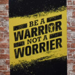 Metalen bord Be a warrior — foto 2