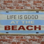 Metalen bord life is good — foto 2