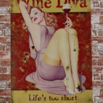 Metalen bord Wine diva — foto 2