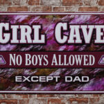 Metalen bord Girl Cave roze — foto 2