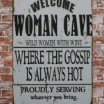 Metalen bord Welcome womencave — foto 2