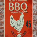 Metalen bord Sunday party BBQ — foto 2