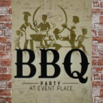 Metalen bord BBQ party event — foto 2