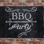 Metalen bord BBQ party — foto 2