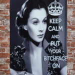Metalen bord Keep calm bitchface — foto 2