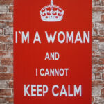 Metalen bord Keep calm i`m women — foto 2