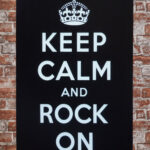 Metalen bord keep calm rock on — foto 2