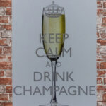 Metalen bord keep calm Champage — foto 2