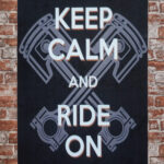 Metalen bord keep calm ride on — foto 2