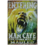 Metalen bord Entering Mancave violators