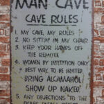 Metalen bord Mancave cave rules — foto 2
