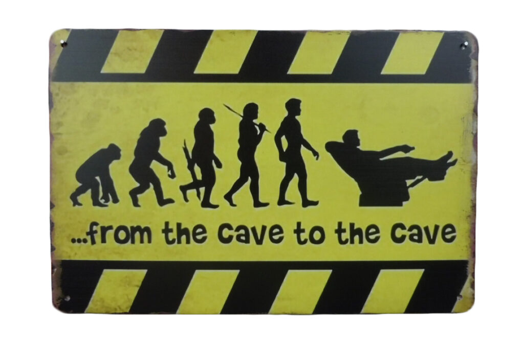 Metalen bord From the cave