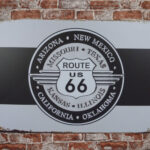 Metalen bord Route 66 plaats — foto 2