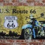 Metalen bord US route 66 — foto 2