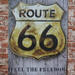 Metalen bord Route 66 feel the freedom — foto 2