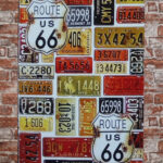 Metalen bord Route 66 kentekenplaten — foto 2
