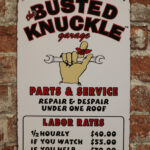 Metalen bord Busted Knuckle — foto 2
