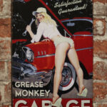 Metalen bord Garage grease monkey — foto 2