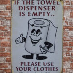 Metalen bord Please use your clothes — foto 2