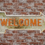 Metalen bord Welcome - R — foto 2