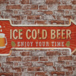 Metalen bord Ice cold beer - R — foto 2