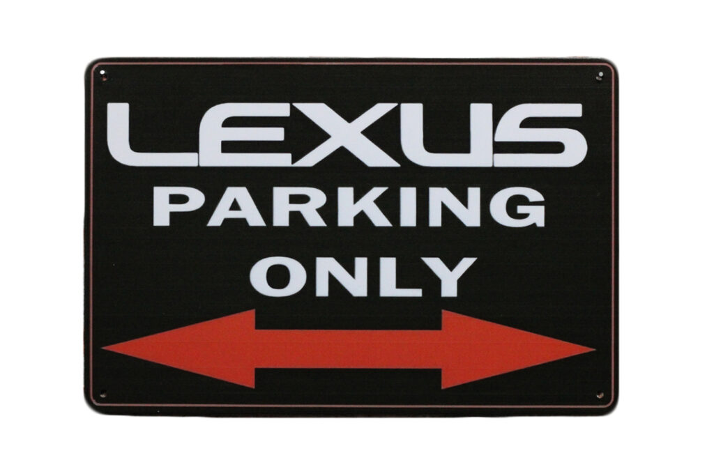 Metalen bord Lexus parking