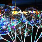 LED Bobo Ballonen op stok 5 stuks