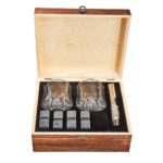 Whiskey Stenen Giftset Deluxe 8 stuks + 2 Glazen — foto 3