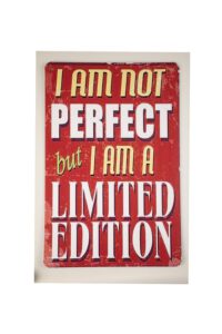 Metalen bord Not perfect