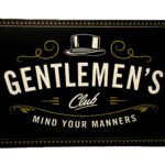 Metalen bord Gentlemen`s club — foto 1