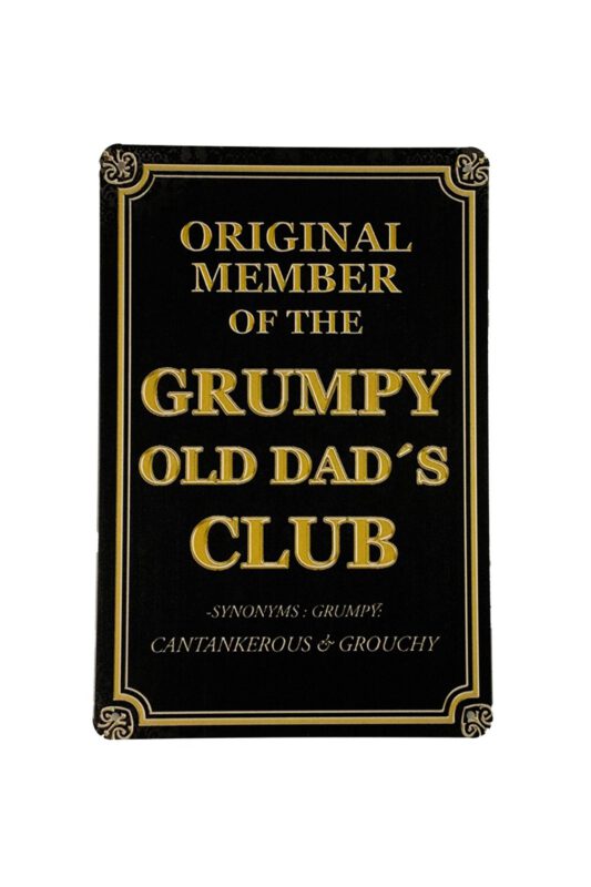 Metalen bord Grumpy old dad
