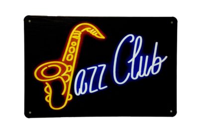 Metalen bord Jazz club