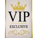 Metalen bord Vip lounge wit