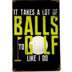 Metalen bord Golf balls