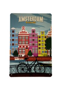 Metalen bord Amsterdam