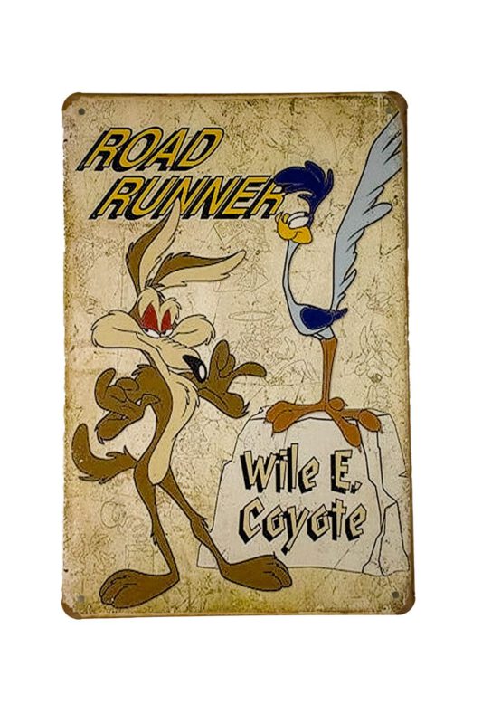 Metalen bord Road runner