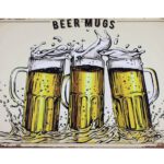 Metalen bord Beer Mugs — foto 1