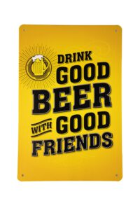 Metalen bord Drink good beer