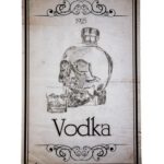 Metalen bord Vodka 1925