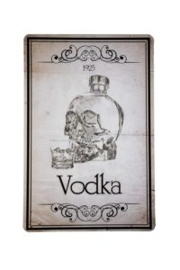 Metalen bord Vodka 1925