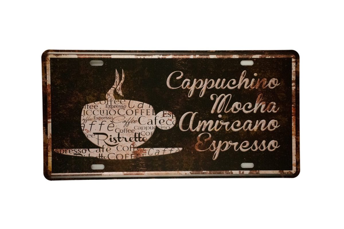 Metalen bord Cappuchino