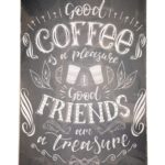 Metalen bord Good coffee good friends — foto 1