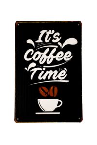 Metalen bord it`s Coffee time
