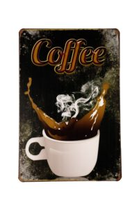 Metalen bord Coffee met kopje