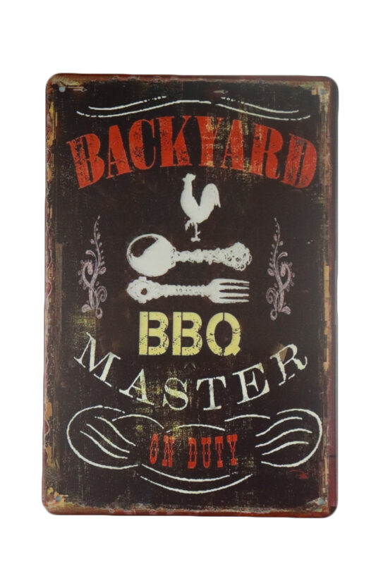 Metalen bord Backyard BBQ 2