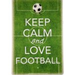 Metalen bord keep clam love football