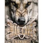 Metalen bord Mancave wolf
