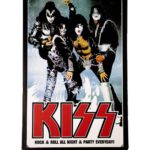 Metalen bord Kiss rock and roll