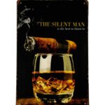Metalen bord The silent man — foto 1