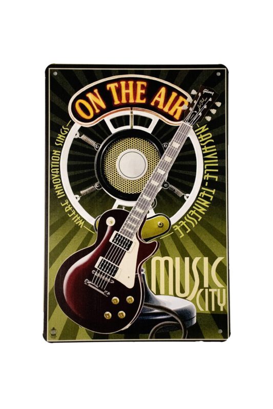 Metalen bord On the air